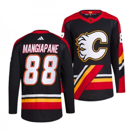 Calgary Flames Dresy Andrew Mangiapane 88 Adidas 2022-23 Černá Reverse Retro 2.0 Authentic - Pánské